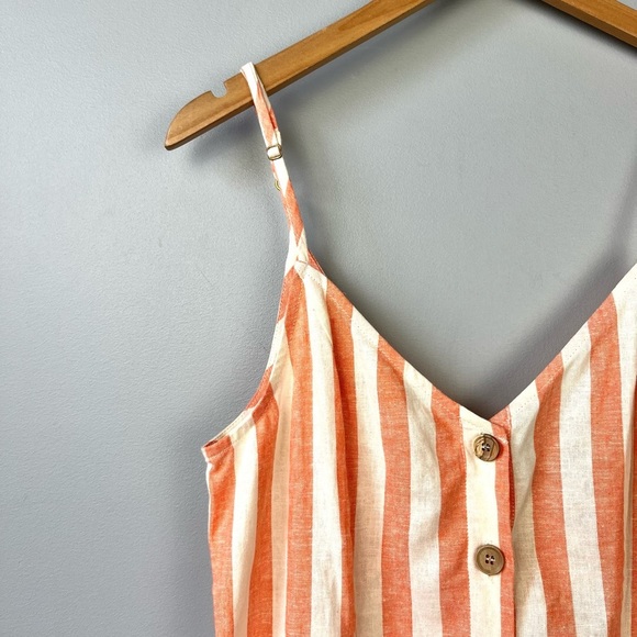 Show Me Sour MuMu Remington Womens Linen Striped Mini Dress - Picture 5 of 8